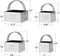 4-Piece Square Biscuit Cutter Set - Stainless Steel with Handle